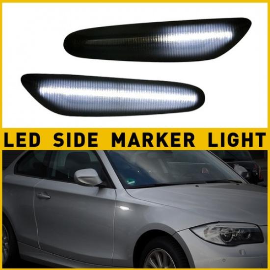 2PCS Smoked LED Fender Side Light Marker Sequential Turn Signal Lamp for BMW E90