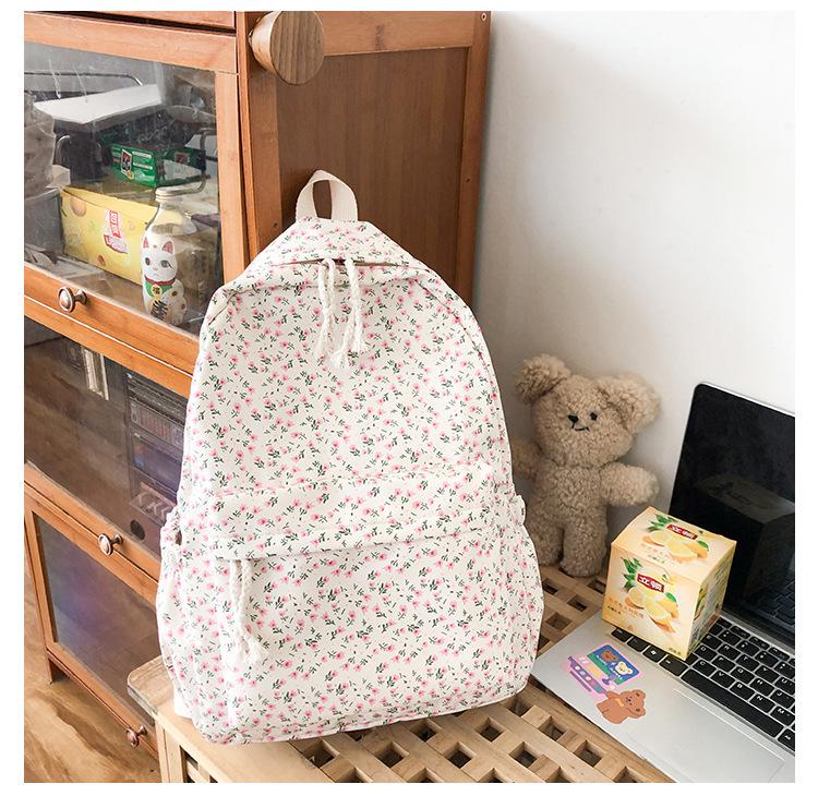 

Японский рюкзак в цветочном стиле Мори: Универсальный, Текстурированный, для Средней школы и Поездок на работу