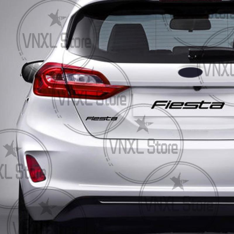 Car-Styling For Ford Fiesta Letter 3D Metal Stickers 3M Adhesive Backing Car Trunk Body Emblem Auto Lettering Decals Accessories