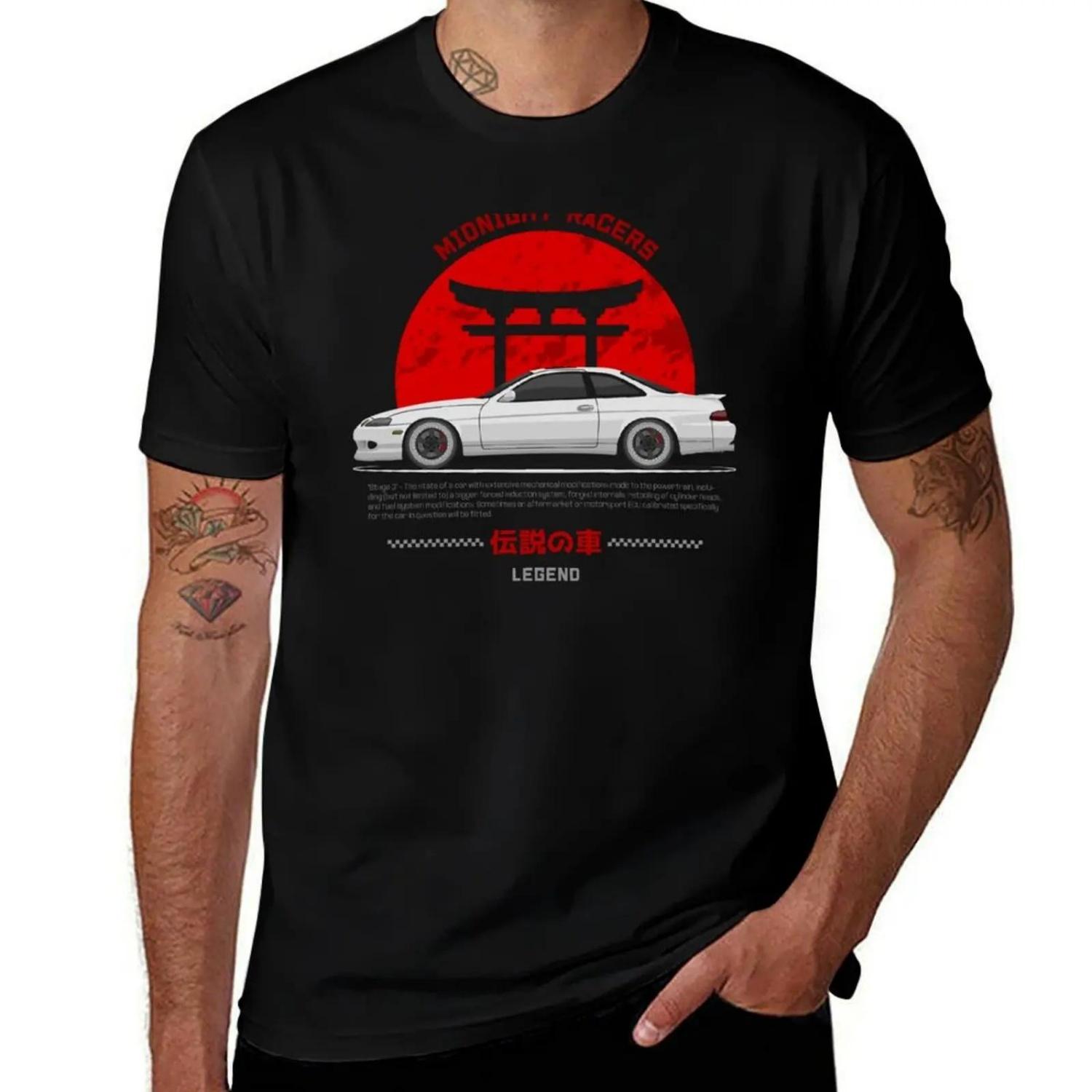 Tuner White Soarer SC JDM T-Shirt Aesthetic Clothing Sweat Man T Shirt Mens White T Shirts S чёрный