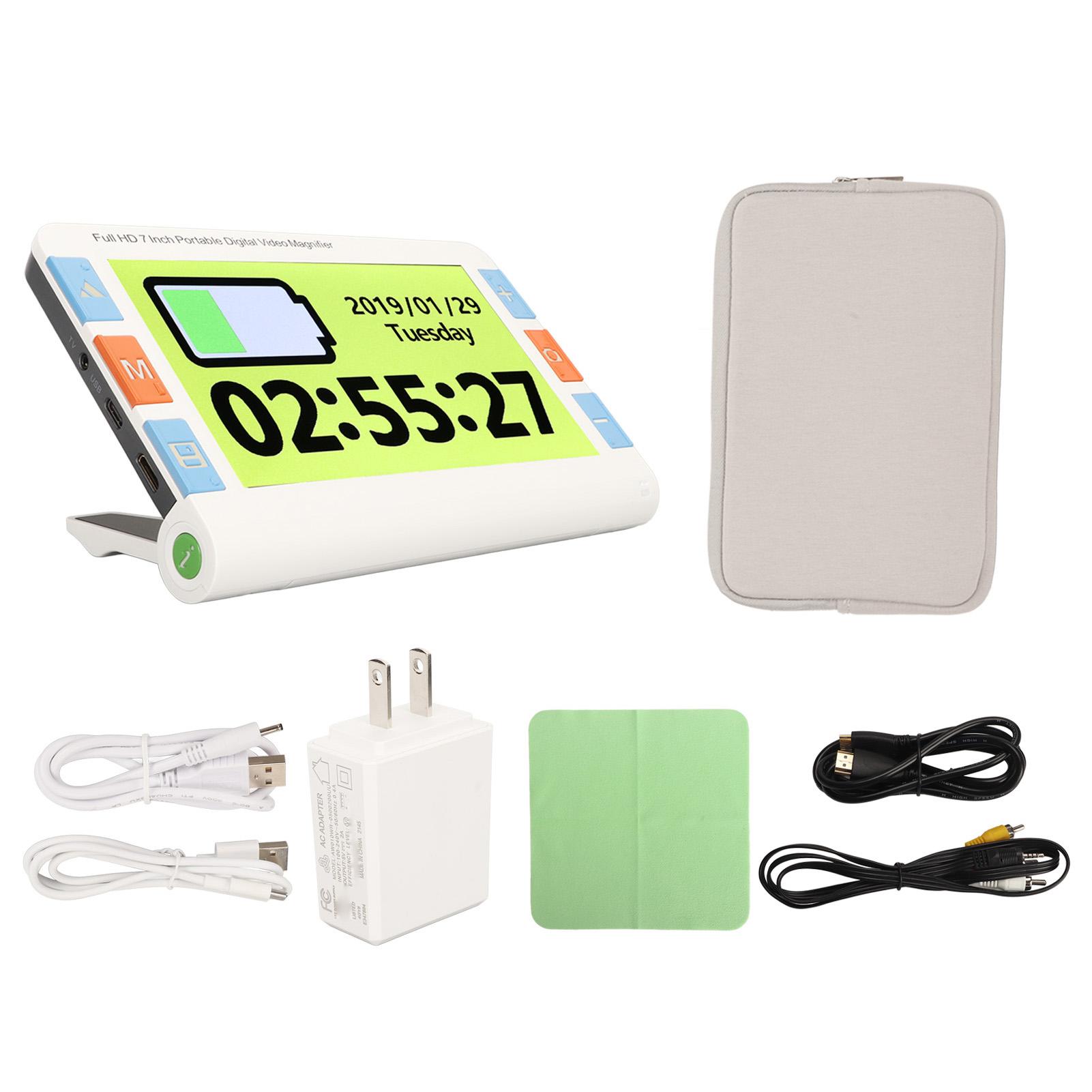 

Digital Video Magnifier 2X to 32X 7.0 Inch Full HD Touch Screen 26 Color Modes Portable Electronic EU Plug