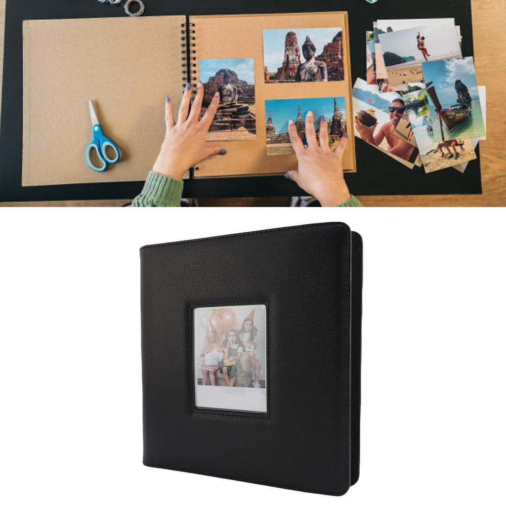 Fotoalbum vhodné pro široké fotografie 300 400 90x110mm, 36 stran, kapacita 288 fotografií, obal z PU kůže, přední okénko
