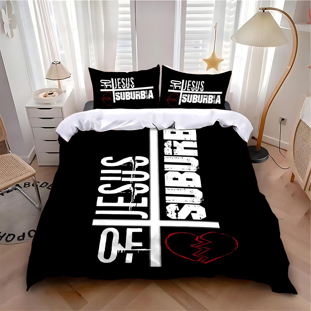 New Duvet Cover Pillowcase Bedding Set Rock Band G-Greendays Adult Boy Girl Bedroom Decoration Children Single Double Large Size
