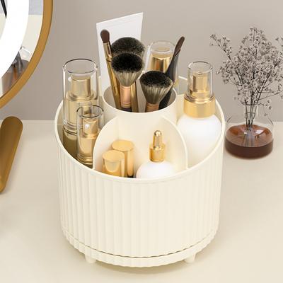 Desktop Rotating Makeup Brush Storage Holder Cosmetics Shelf Desktop Dressing TableEyeshadow BrushLipstick Box Pen Holder