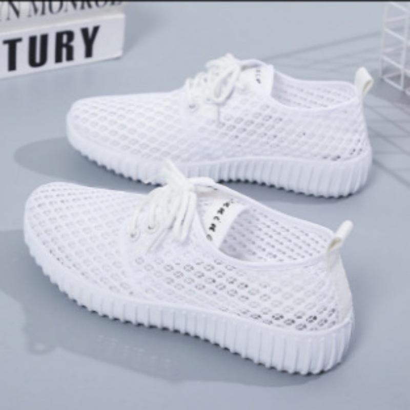 

New old Beijing cloth shoes women s walking soft sole non-slip breathable fashion casual shoes 40 білий