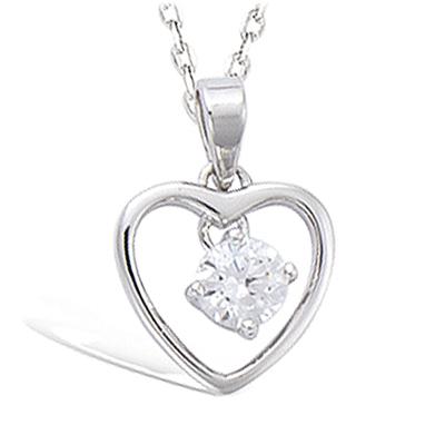 [N4051] - Silver Pendant 'Love' Silver White (rhodium-plated) - 14x12 Mm