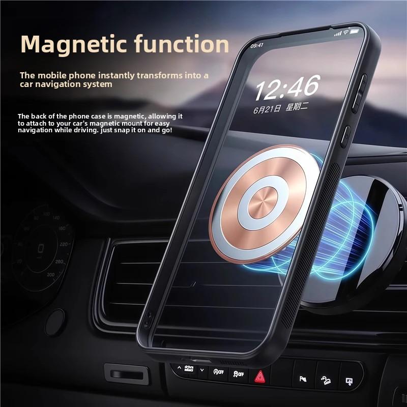 Aluminum Metal Heat Dissipation Back Magnetic Phone Protective Cover for Xiaomi Poco F9 Ultra F9 Pro F8 Ultra F8 Pro Shockproof Wireless Charger Case