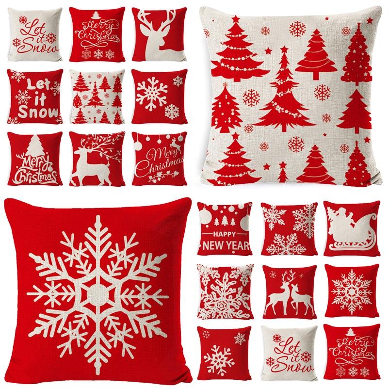 Gemütliche Weihnachts-Kissenhülle mit Schneeflocken-Design für festliche Stimmung