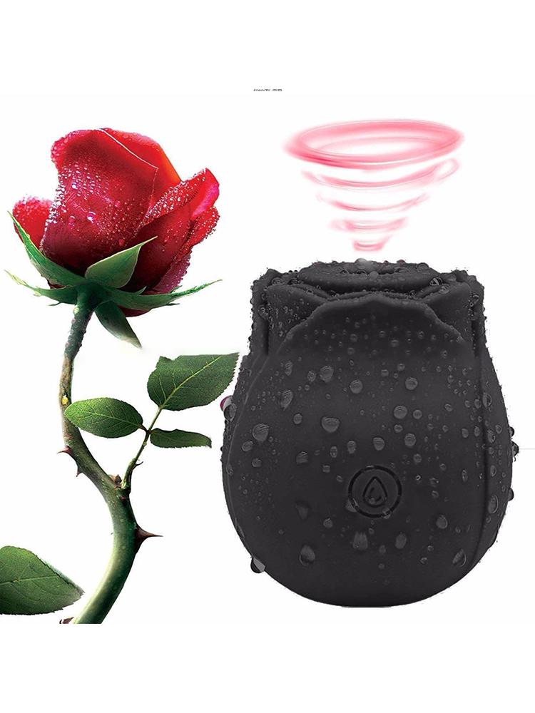 Rose Shape Vagina Sucking Vibrator Clitoral Stimulator Oral Licking Nipple Sucker Sex Toy for Women