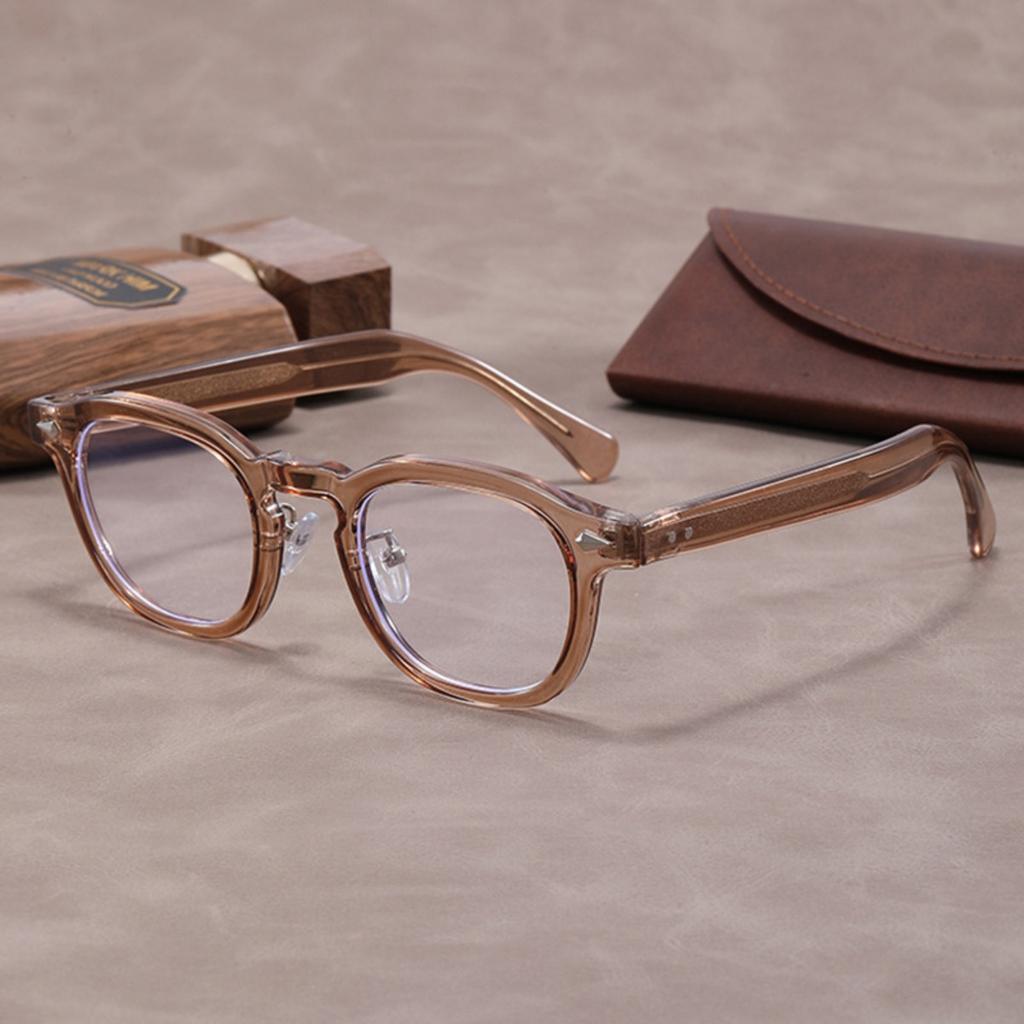 Fashion Gradient Round Frame Flat Light Mirror Unisex Retro Tortoise Shell Square Designer Eyewear for Men Women