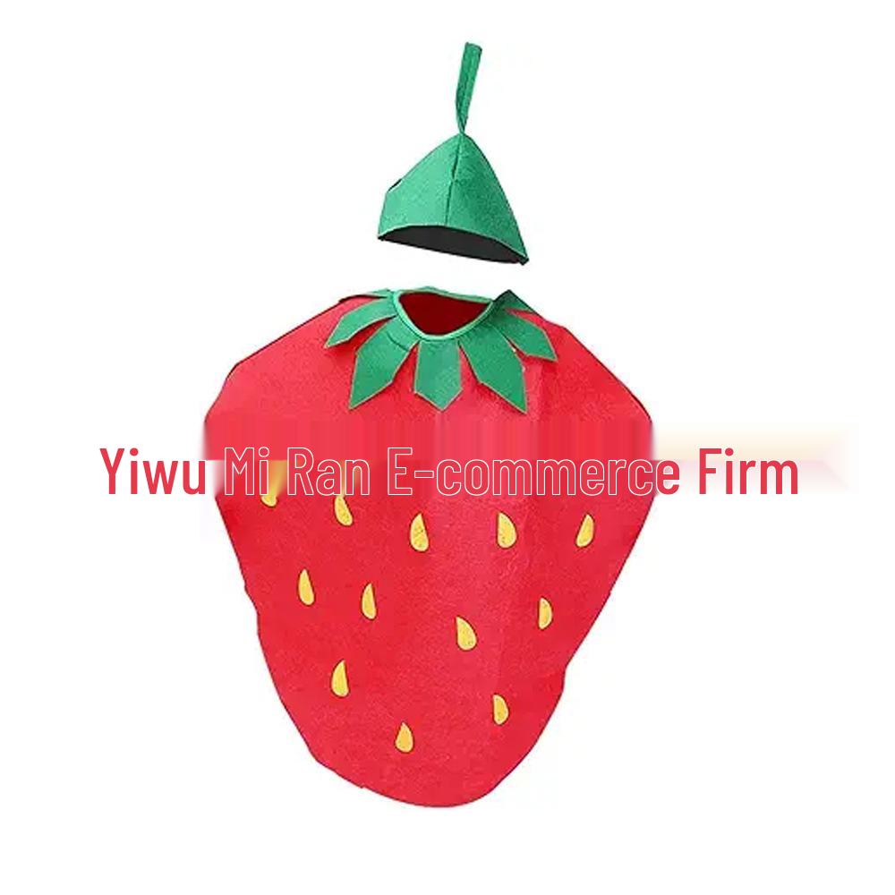 Costumi di Frutta e Verdura per Bambini: Fragola, Ananas, Uva, Peperoncino, Banana per le Recite dell'Asilo