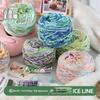 New 3.8 Liang Colored Ice Yarn: Thick Single-Strand for Crochet - Ideal for Shoes, Slippers, Scarves, and Seat Cushions.