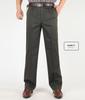Men’s High Waist Cotton Pleated Loose-Fit Pants for Spring & Autumn