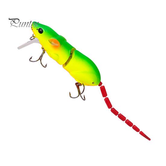 

1/7 шт 8 см/15,3 г металлическая приманка для мышей с тройным крючком 2-секционная бионическая 3D крыса искусственная жесткая приманка для пресноводной соленой воды рыболовные принадлежности F