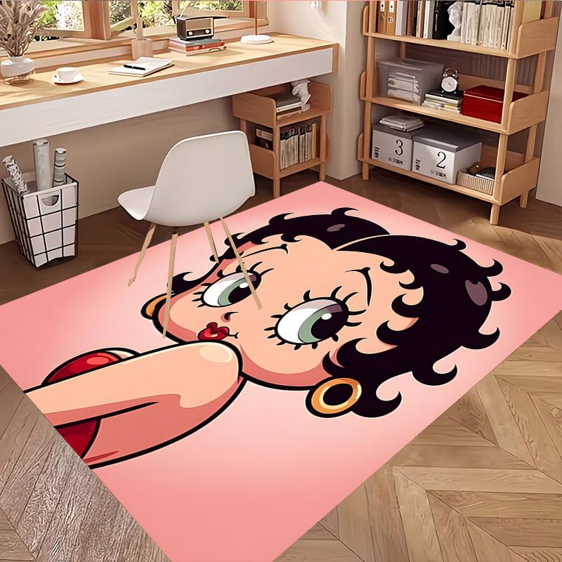 Betty Boop Print Rug, Washable Floor Carpet, For Entryway Dorm Laundry Room Office Study, Home Decor Birthday Christmas Gift