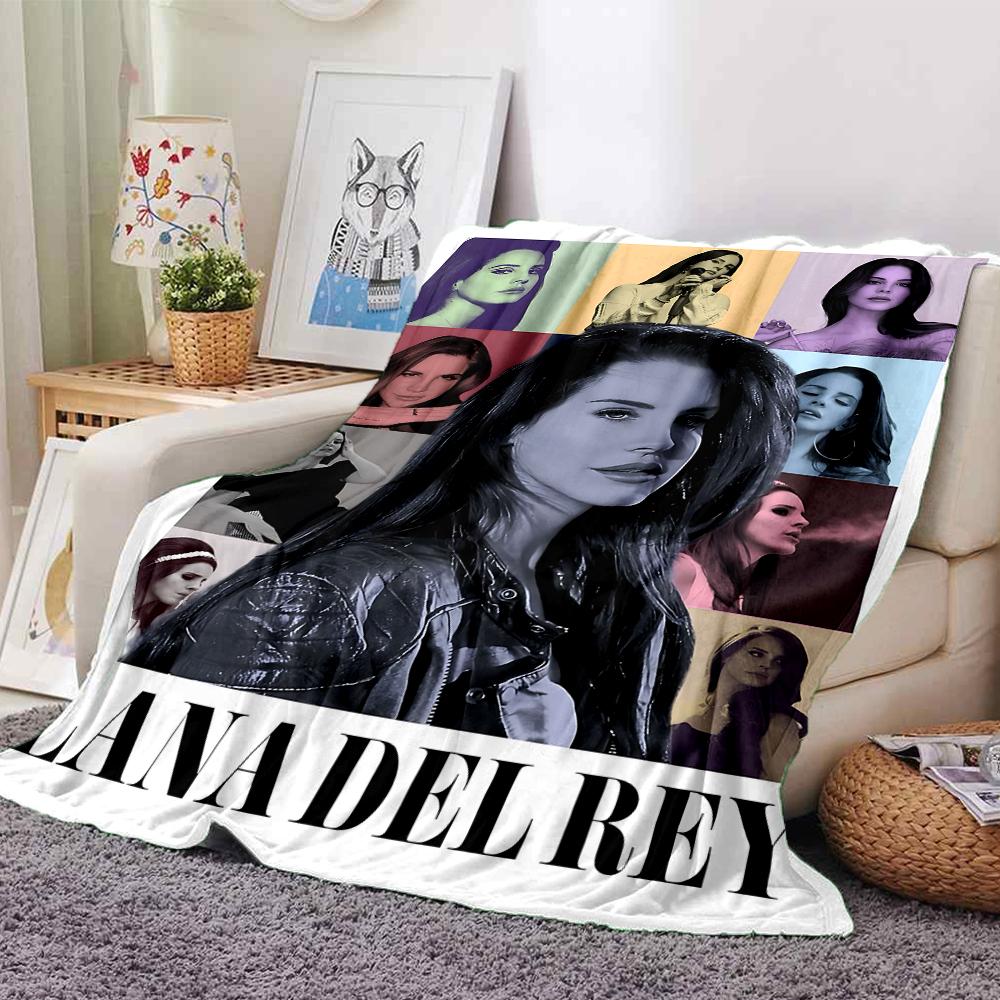 Lana Del Rey Pop Star Blanket Soft Throw Blanket For Home Bedroom Bed Sofa Travel Office Solid Christmas Blanket