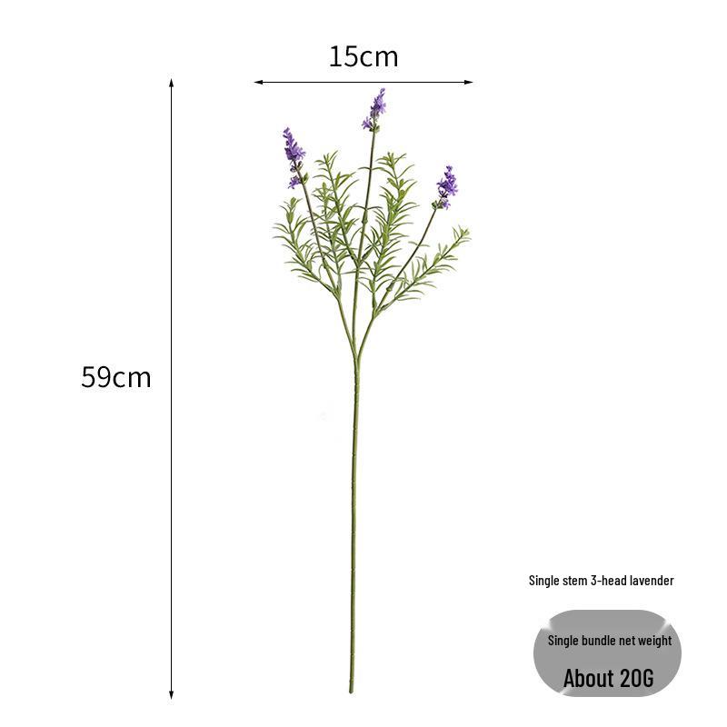 Пасторальный букет из искусственной лаванды с зеленью