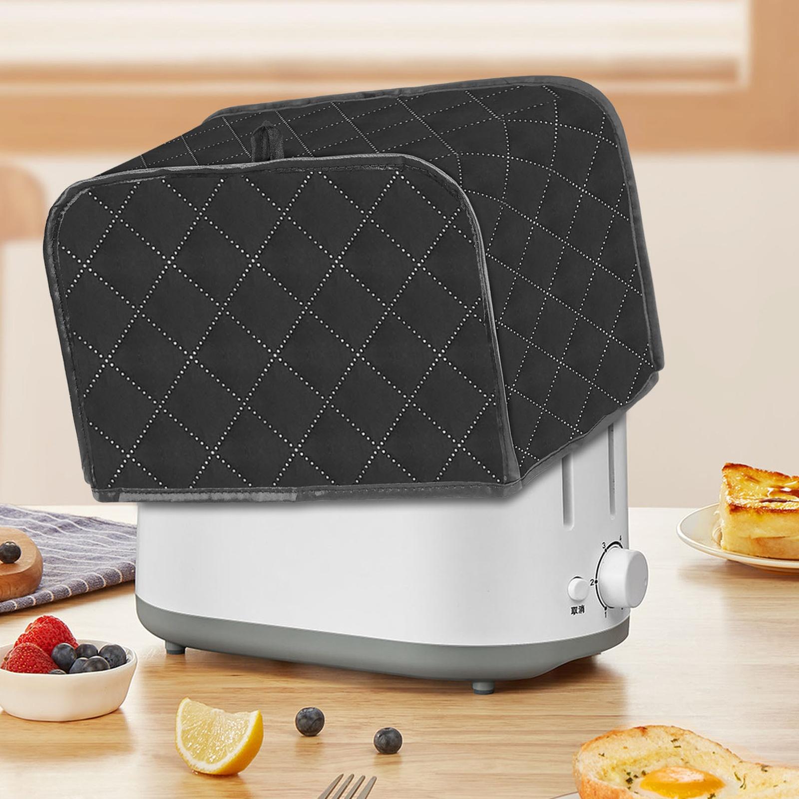 

2/4 Slice Toaster Cover Dust Proof Bread Machine Protector one size чёрный