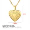 Romantic Love Heart Locket Pendant Necklaces For Women Silver Color Stainless Steel Photo Frame Promise Jewelry Chokers Gift
