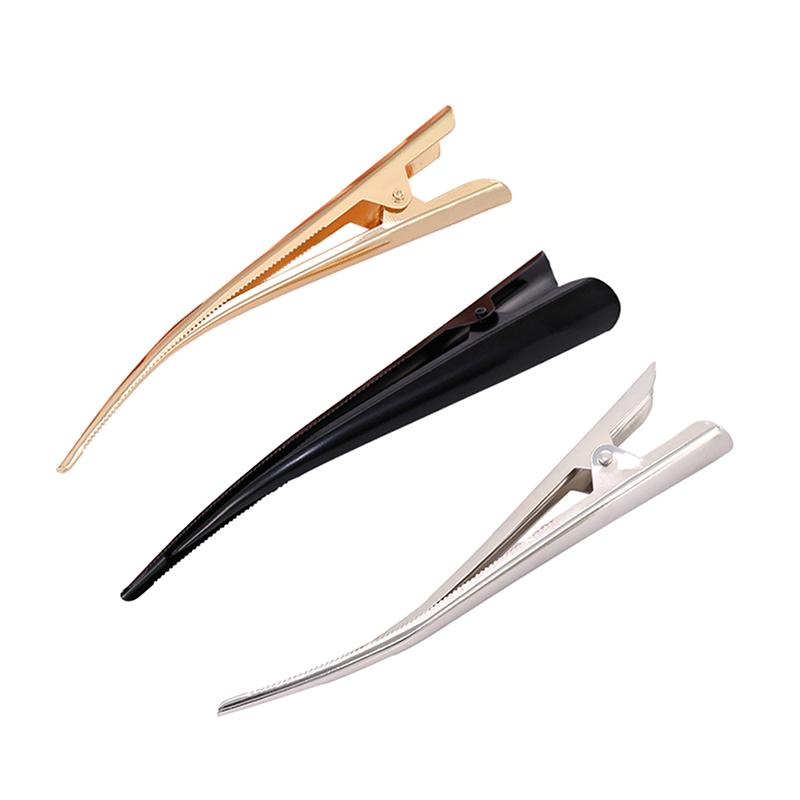 5/10Pcs Long Metal Hair Clips Horn Clip Hair Clamps Hair Accessories Duck Teeth Hairdressing Salon Tip Clip