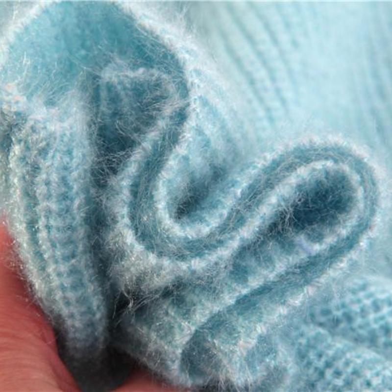 Höst- och vintertröja enfärgad rund hals pullover lös koreansk version stickad tröja dam ytterkläder