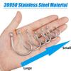 40Pcs/Box Saltwater Tuna Circle Hooks Stainless Steel Inline Big Game Circle Hooks Short Shank Saltwater 3X Strong Fishing Hooks