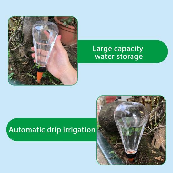 Plant Watering Bulb Diamond Shape Self Watering Planter Insert Spikes Drip Device Automatic Plant Waterer for Outdoor Indoor Plants