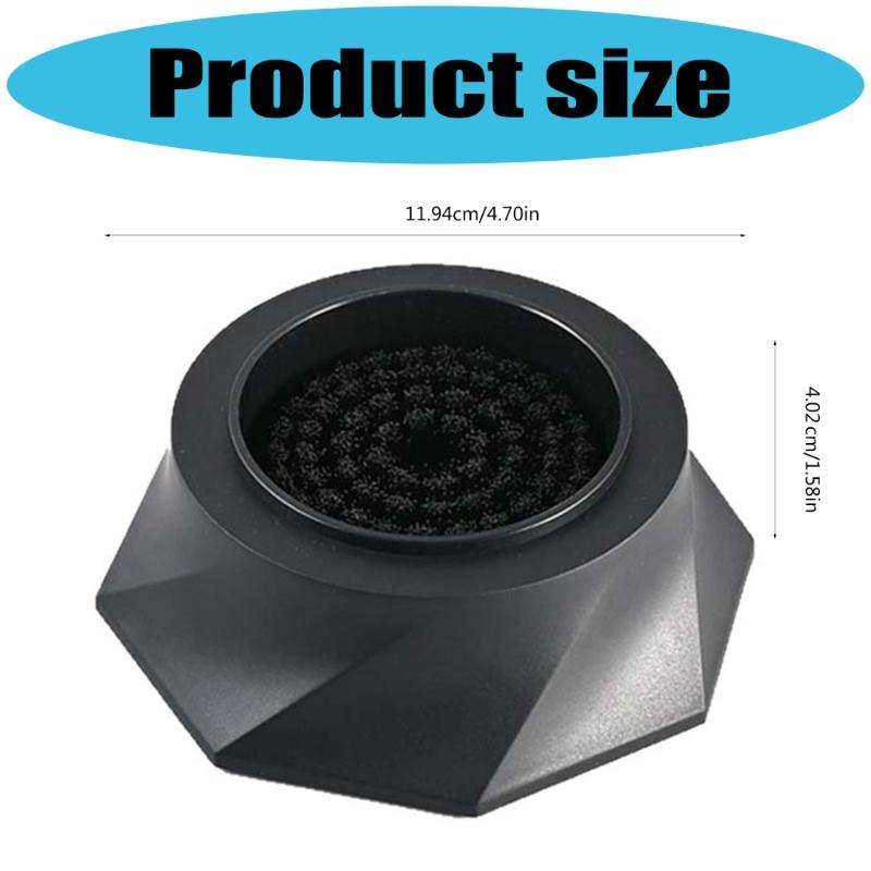 Coffee Tamper Cleaner Tool with Nylon Bristles and Anti Skid Plastic Base Suitable for Coffee Equipment Maintenance