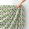 Royal Samt Stoff Polyester Zum Nähen - Motiv Blumenkriecher