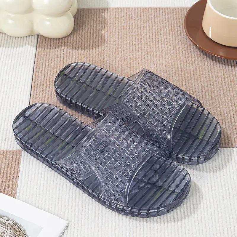 Men's Shoe Pvc Plastic Soft Bathroom Shiatsu Male Slipper Flat Sabot Fun Low Price Designer Luxury Trend 2025 Elegant Y2k Slides