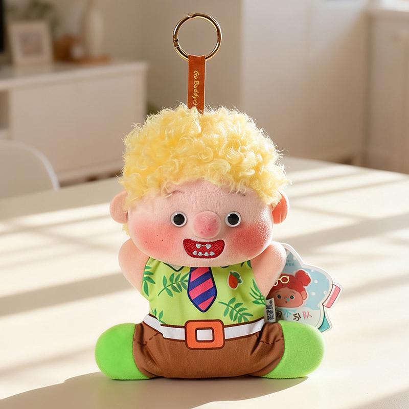 Blonde Boy & Brown Red Yellow Hair Girl Plush Doll - Soft Fluffy Stuffed Toy, Cute Collectible Doll for Kids & Display
