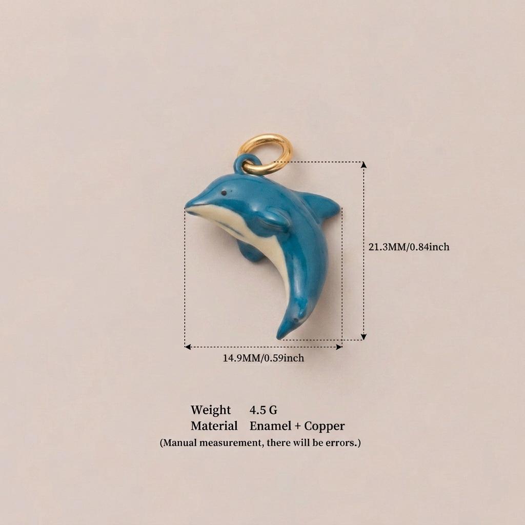 Animal World Cute Copper Pendant Necklace: Small Fish, Panda, Puppy, Butterfly Design