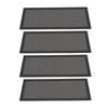 4pcs Floor Vent Mesh Cover PVC Magnetic Dust Proof Floor Register Screen Cover for Home Wall Ceiling Black