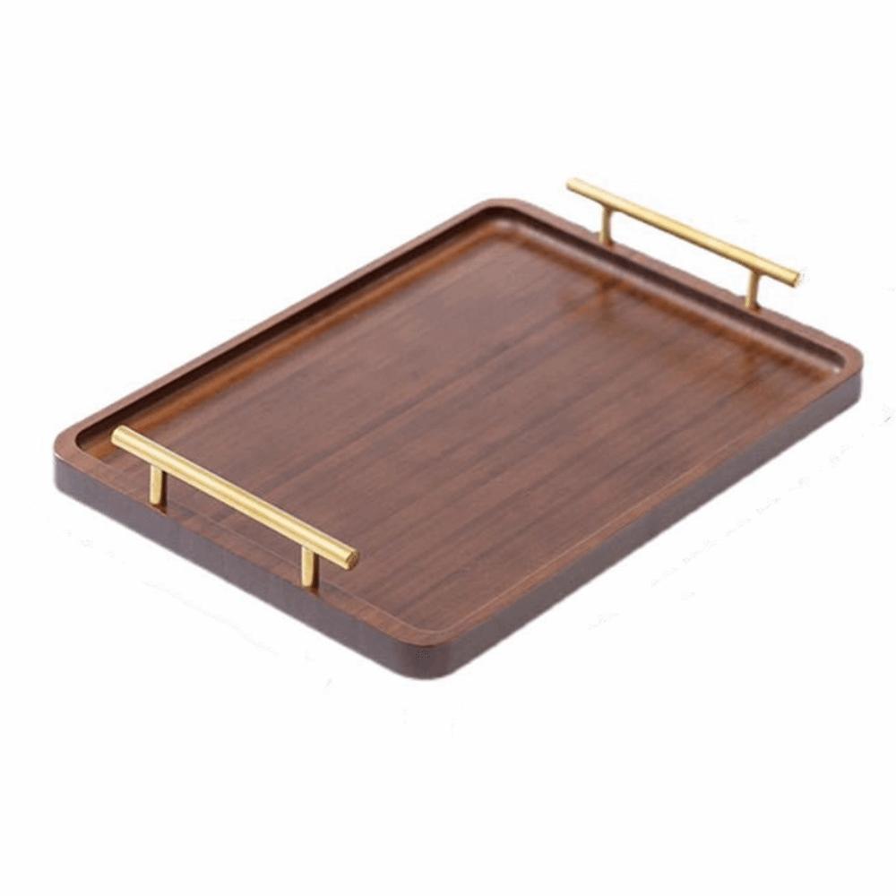 Vintage Bamboo Tea Tray Rectangular Breakfast Bread Plate Fruit Plate Serving Platter  Bathroom
