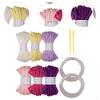 6 Pieces Knitted Yarn Bulky Yarns Crocheting Projects Elastic Arts with 2 Large Eye Neddle, Roll