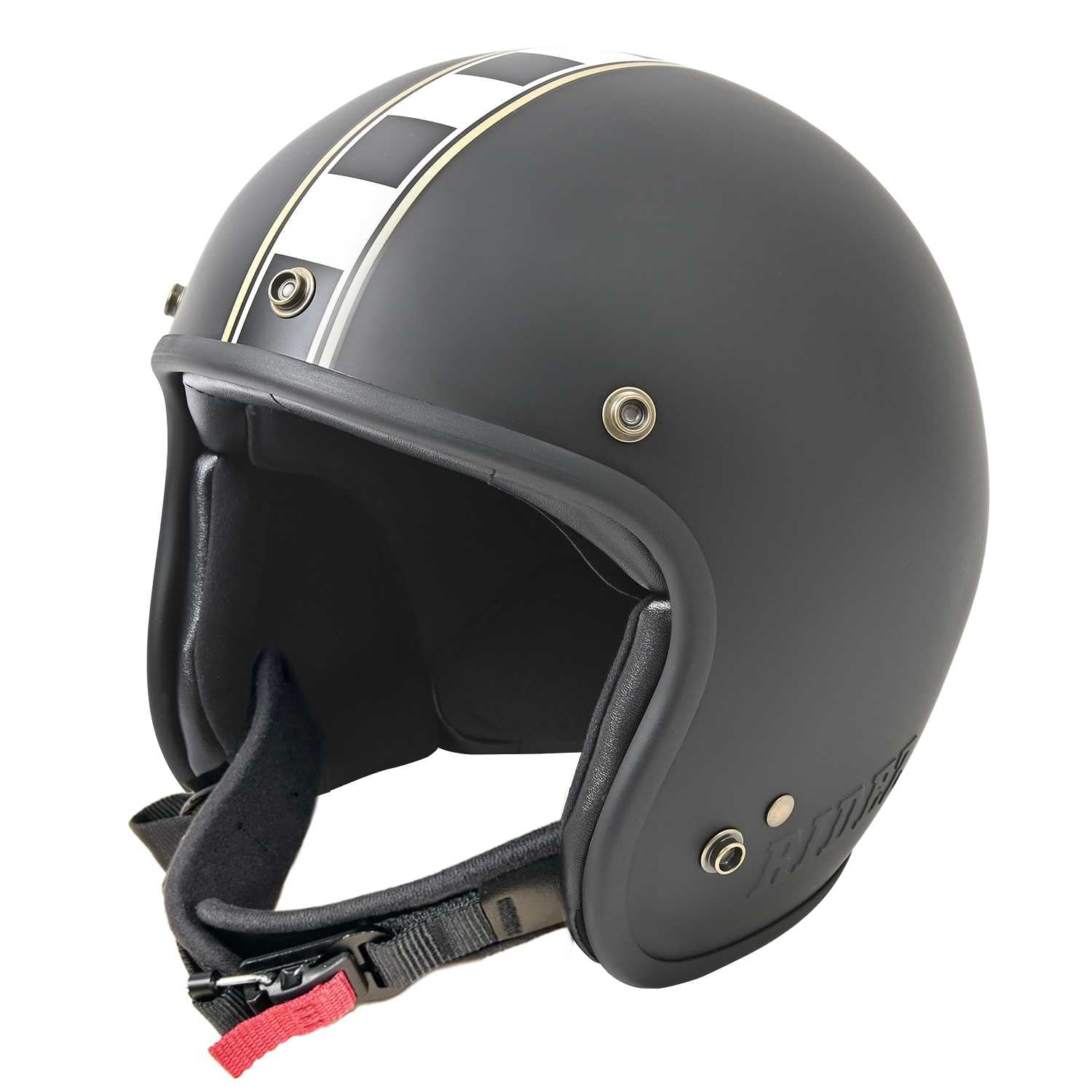 

RIDEZ Jet with Magnetic Chin Matte XL Size Fits Japanese People TQ06-SE Helmet, Motorcycle, Strap, Black, (Under 61-62cm), One-Touch Design,