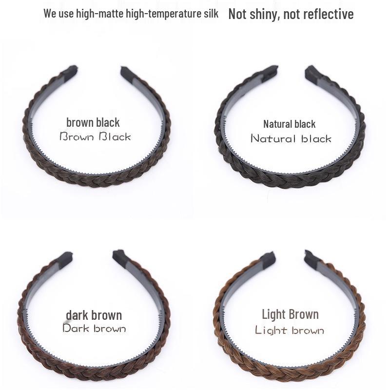 Korean Braided Non-Slip Toothed Hairband for Bangs