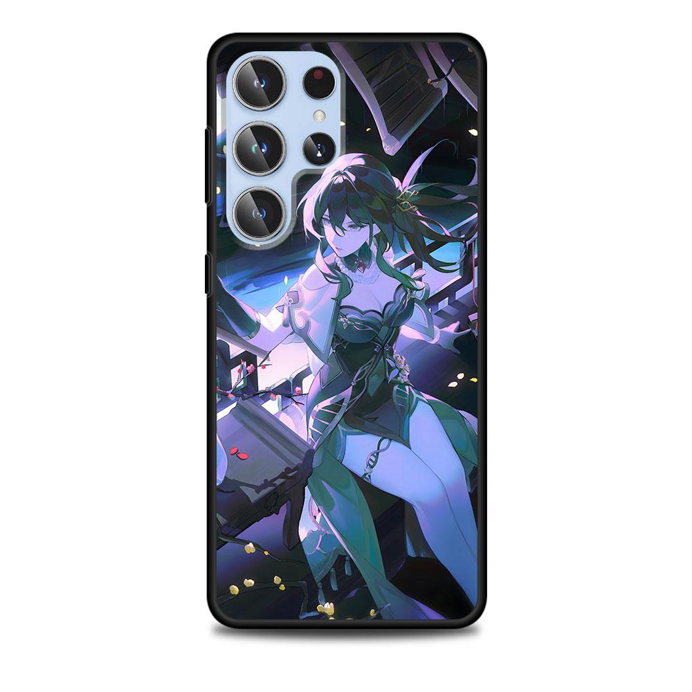Ruan Mei Honkai Star Rail Case for Samsung Galaxy S23 S21 S20 FE S24 S22 Ultra S10 S10e S9 Plus Soft Black TPU Phone Cover