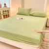 Milk Fleece Carved Fleece Single Mattress Fleece Non-Slip Simmons Bedspread Three-Piece Mattress Protective Cover Bedding