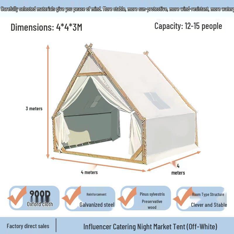 Three-Person Rainproof BBQ Dining Tent for Outdoors & Indoors