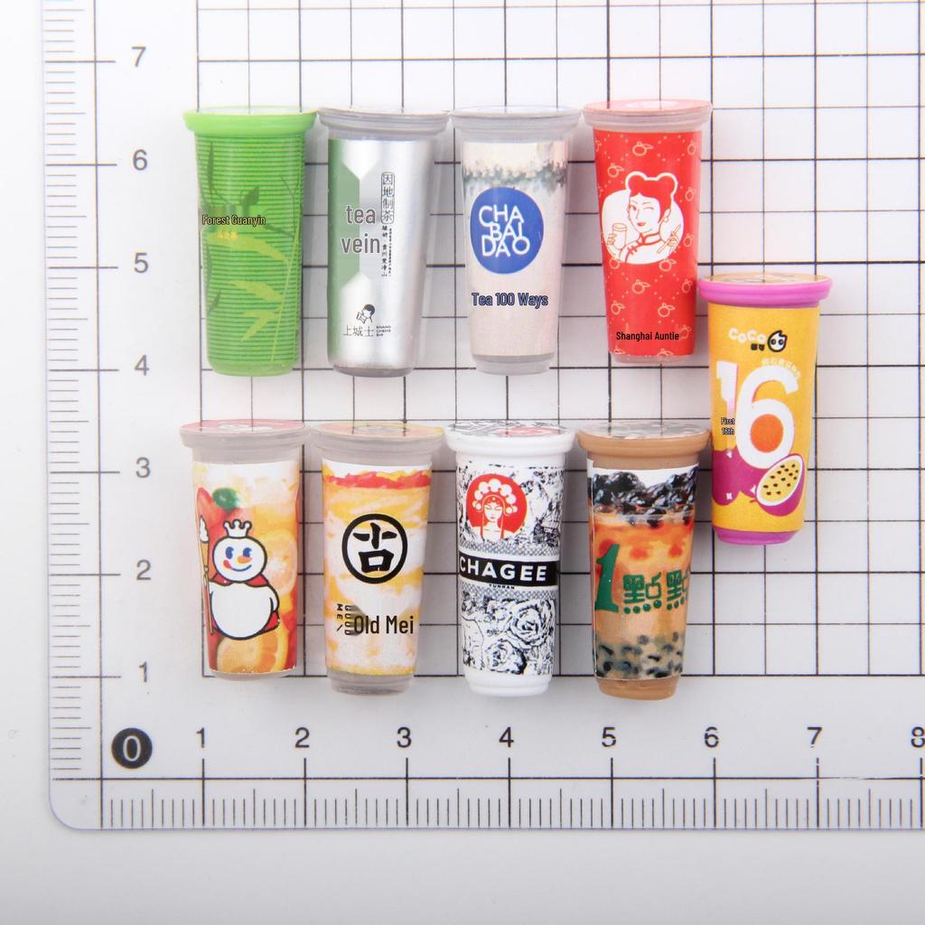Mini Food Toys - DIY Milk Tea Cup Ornaments for Kids’ Playhouse and Gifts