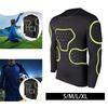 Soccer Training Jersey Long Sleeve Men's Padded Football Compression Shirt Professional Versatile Rib Protector Uniform