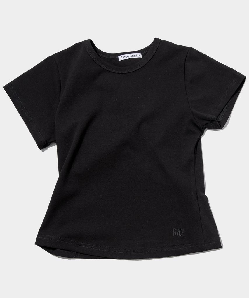 PLACE STUDIO Simple Basic Slim Fit Semi-Crop Cotton Short Sleeve Tee _10 Colors