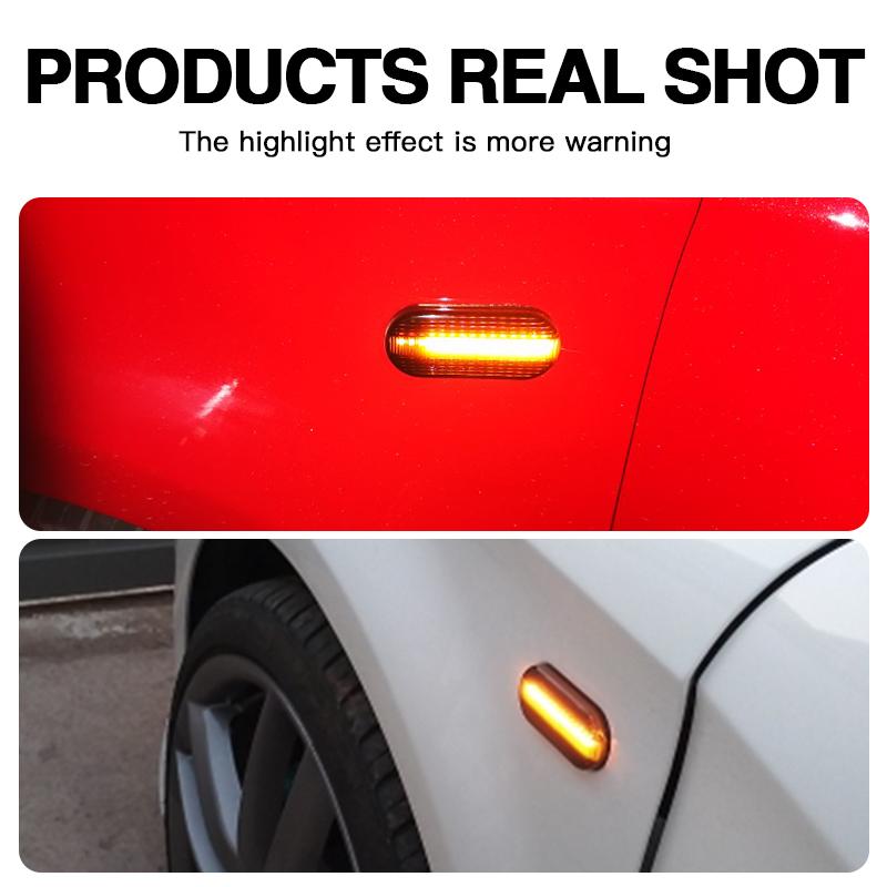 2pcs For SEAT Ibiza 6L 2002-2008 Cordoba Toledo Leon MK1 MK2 1996-2006 LED Dynamic Side Marker Light Turn Signal Light 14805294