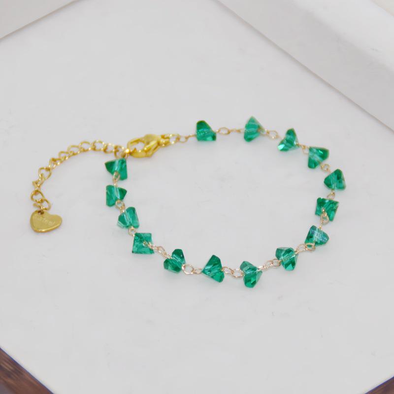 Титановая сталь с покрытием 18 карат, ожерелье со смешанным дизайном из натуральных камней