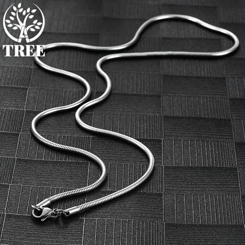 Women Men Round Snake Chain 925 Sterling Silver Jewelry Accessories 16-30 inches Long Necklace 18K Gold DIY Neck Chain Wholesale 16 inches 40 cm&2mm