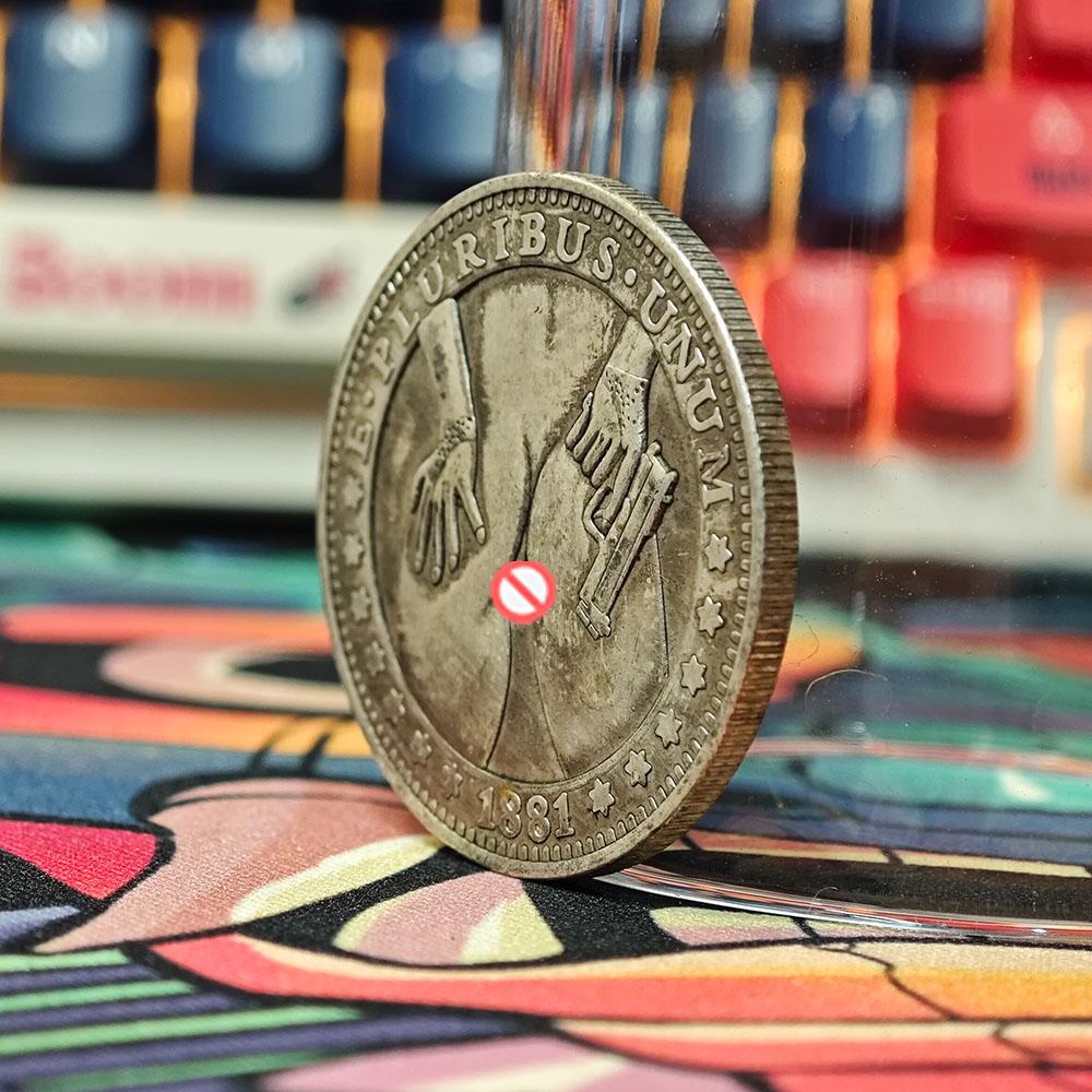 Luxus-Nachtclub-Party-Engel Hobo Nickel Art Paar Münze/US Good Luck Pocket Badge Gedenkmünze Morgan + Geschenktüte