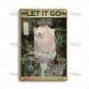 Funny Cat Retro Poster, Aluminum Metal Wall Decor 20x30cm