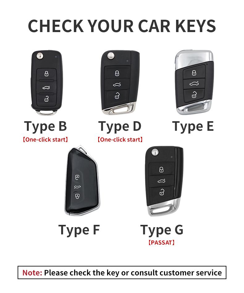 Leather Car Key Case Cover Fob for Volkswagen VW Polo Golf Passat Tiguan Beetle Caddy T5 Up Eos Skoda Seat Leon Altea Octavia