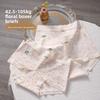 Plus Size Ladies Spring and Autumn Floral Lace Edge Cotton Hip Flat Angle Briefs